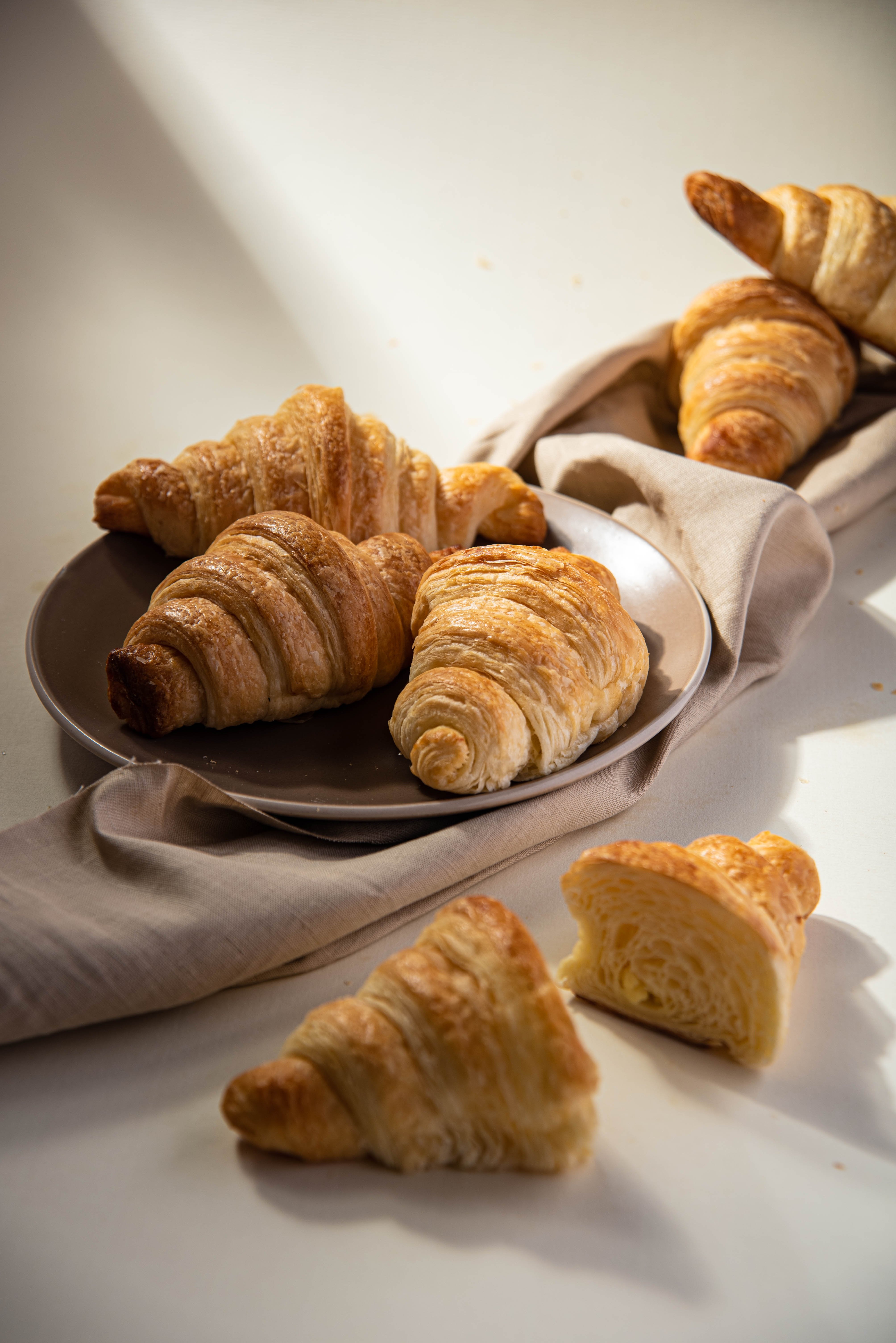 Freshly-baked croissant