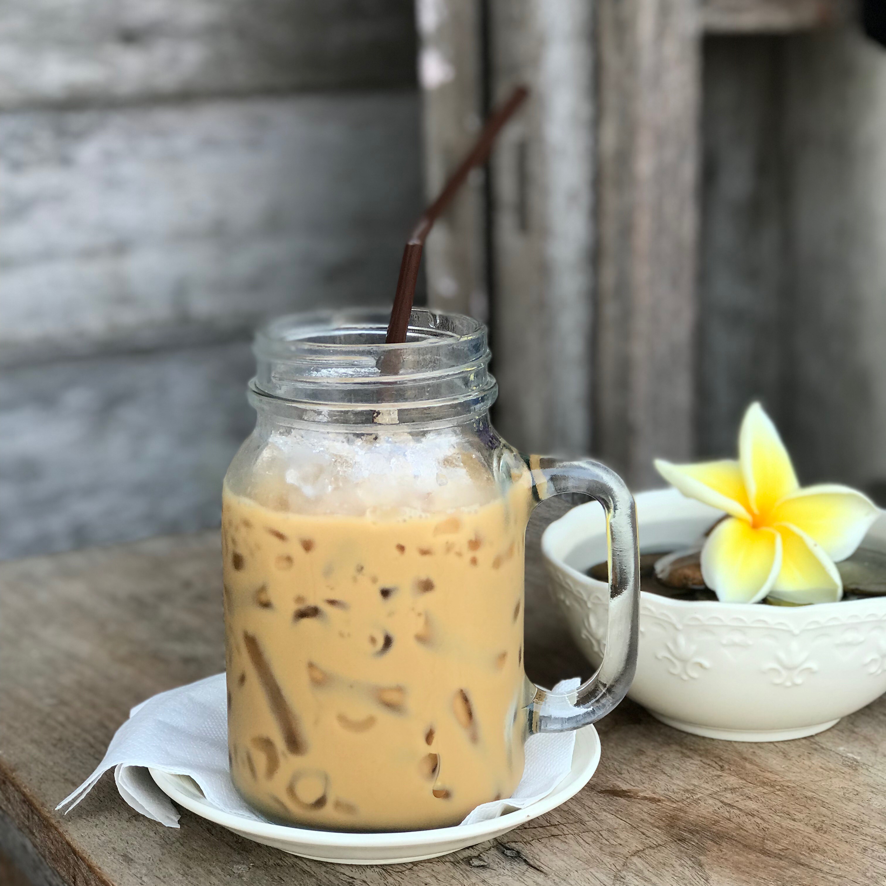 Iced-latte in a glass