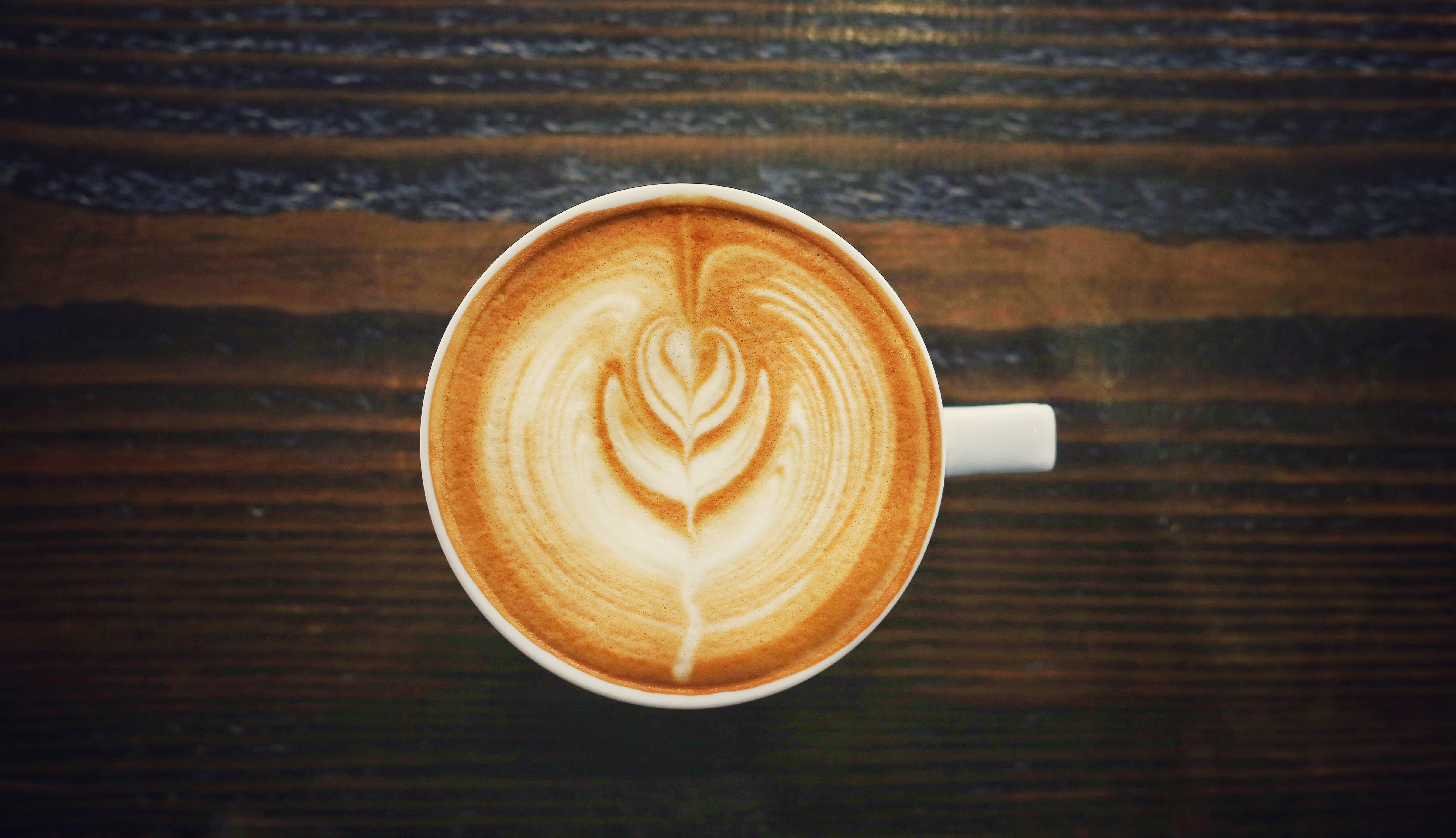 Latte in a cup